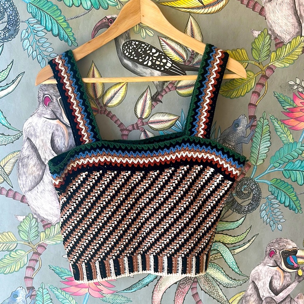 Veronica Beard Striped knit Tank Top